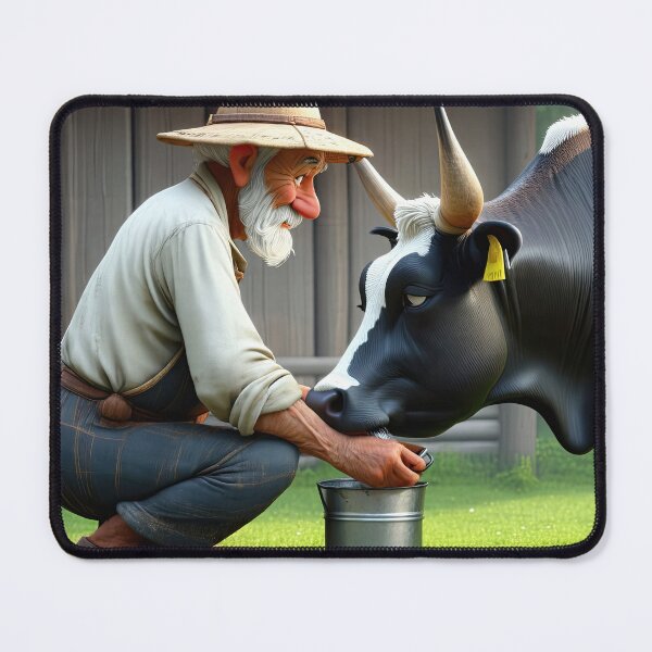 Item preview, Old Fart Milking a Cow designed and sold by Colin Bentham.