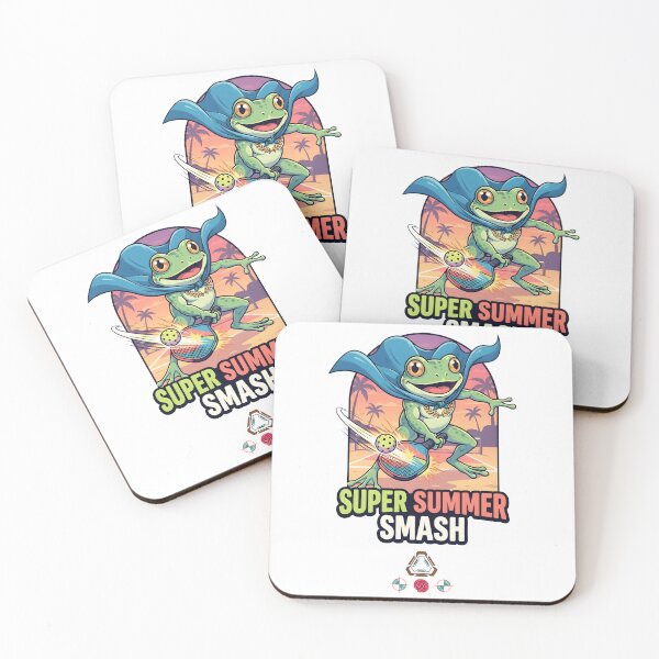 Item preview, Super Summer Smash - Comic-Style Superhero Frog Pickleball Player designed and sold by Whimsy Trail Co.