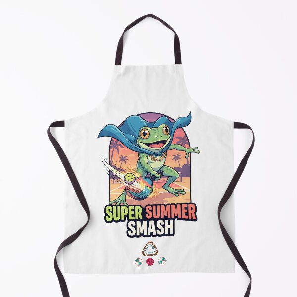 Item preview, Super Summer Smash - Comic-Style Superhero Frog Pickleball Player designed and sold by Whimsy Trail Co.