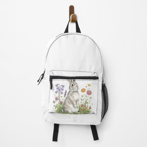 Item preview, Vintage Cute Rabbit Wildflower Meadow Aesthetic designed and sold by Rehnair.