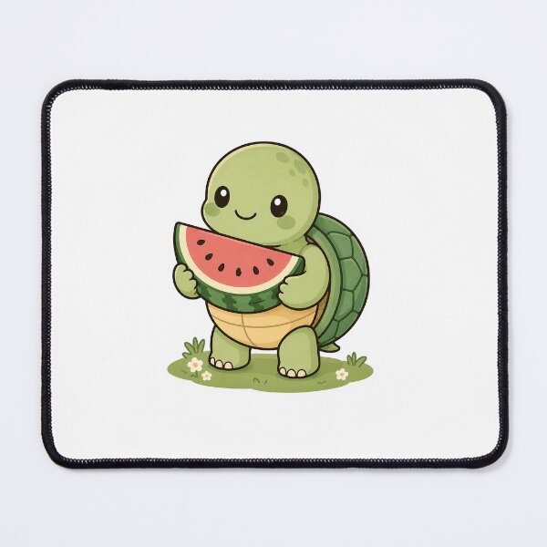 Item preview, Cute Turtle Holding Watermelon Sticker designed and sold by PawsGiggles.