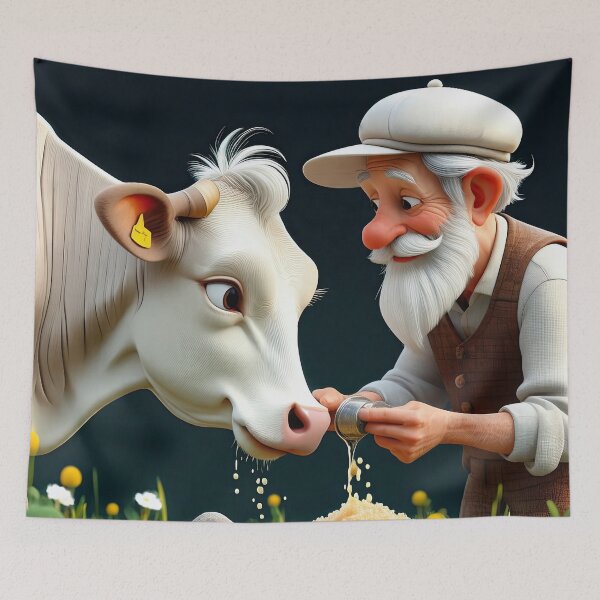 Item preview, Old Fart Milking a Cow designed and sold by Colin Bentham.