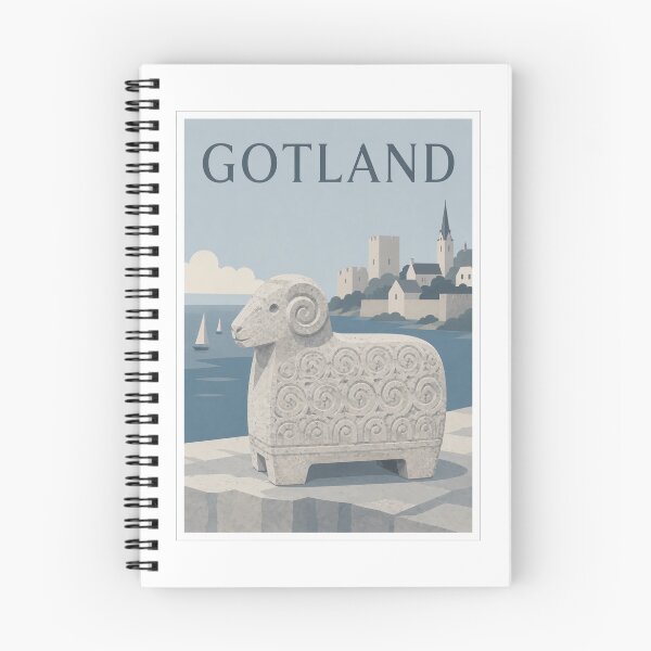 Item preview, Gotland Stone Ram Travel Poster designed and sold by Beyond Destinations.