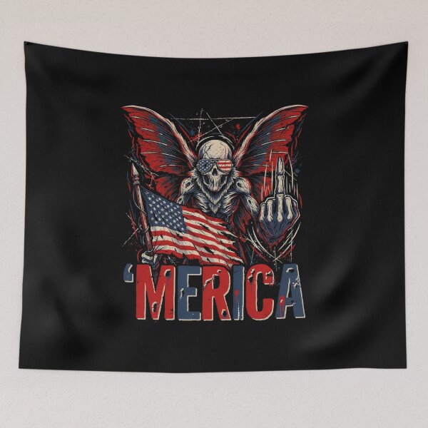 Item preview, 'Merica Mothman Patriotic Tee v10 designed and sold by DarylWelsh2024.