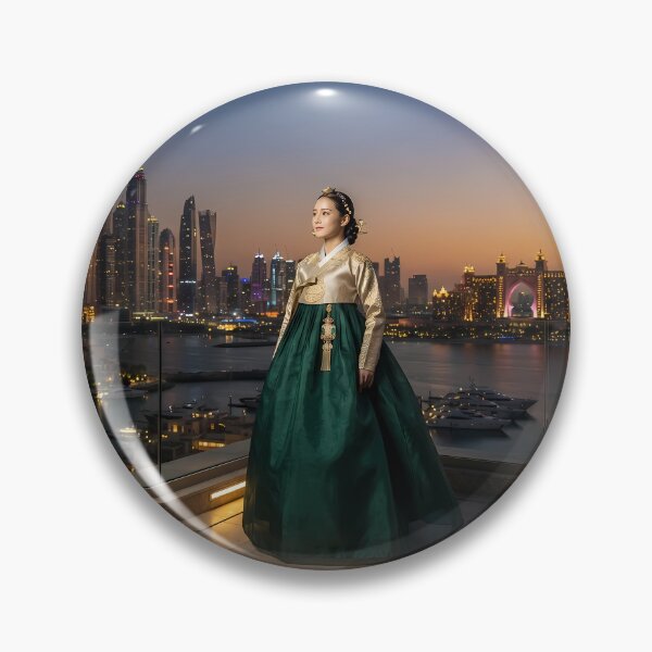 Item preview, Dubai Marina Twilight: Royal Hanbok Heritage in the UAE designed and sold by SOOstudio73.