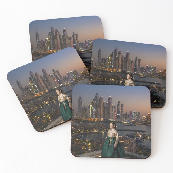 Item preview, Dubai Marina Twilight: Royal Hanbok Heritage in the UAE designed and sold by SOOstudio73.