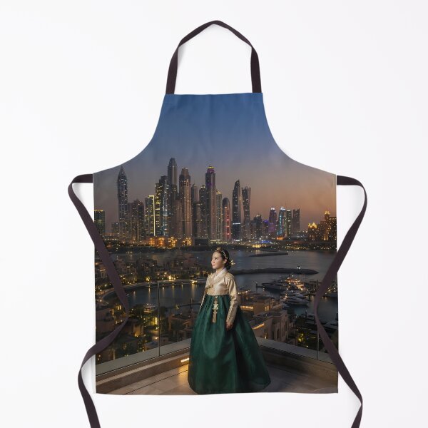 Item preview, Dubai Marina Twilight: Royal Hanbok Heritage in the UAE designed and sold by SOOstudio73.