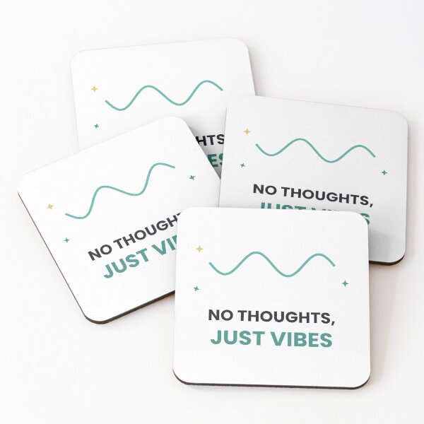 Item preview, No Thoughts Just Vibes Funny Sticker designed and sold by QuirkyCartel.