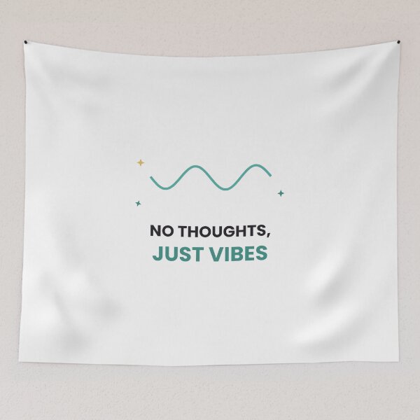 Item preview, No Thoughts Just Vibes Funny Sticker designed and sold by QuirkyCartel.