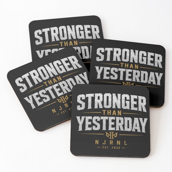 Item preview, Stronger Than Yesterday | Motivational Gym Shirt designed and sold by NJRNL Apparel .