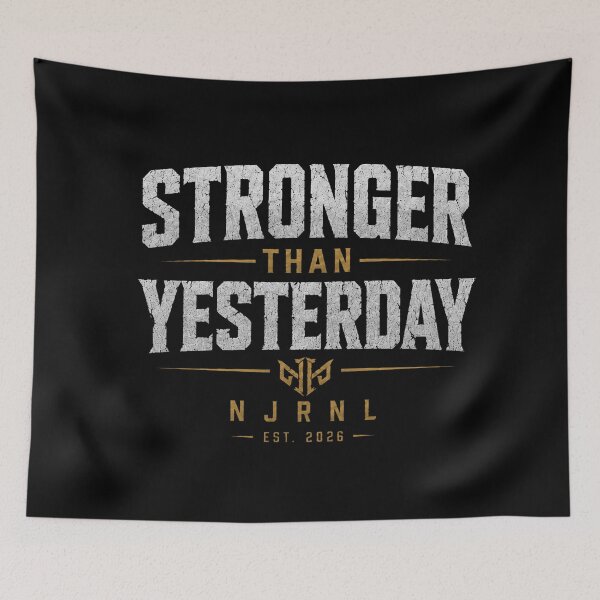 Item preview, Stronger Than Yesterday | Motivational Gym Shirt designed and sold by NJRNL Apparel .