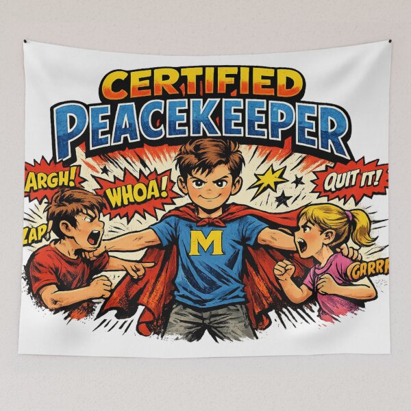 Item preview, Certified Peacekeeper Superhero T-Shirt | Middle Child Hero Apparel designed and sold by irfanshikh.