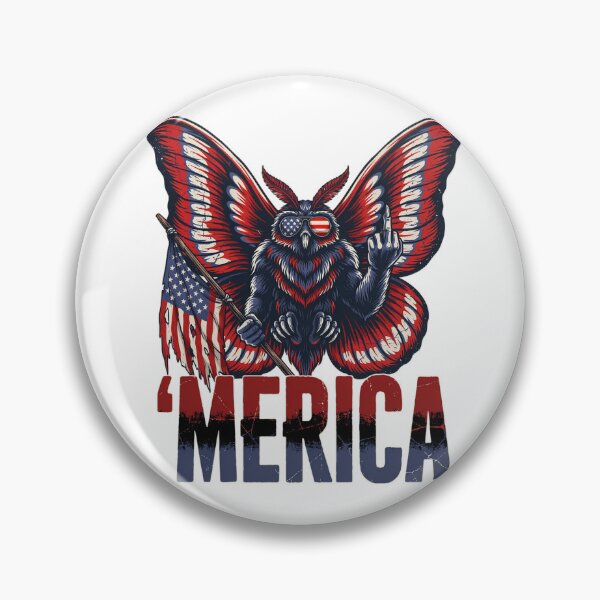 Item preview, 'Merica Mothman Patriotic Tee v11 designed and sold by DarylWelsh2024.