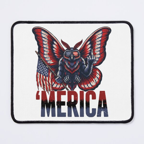 Item preview, 'Merica Mothman Patriotic Tee v11 designed and sold by DarylWelsh2024.