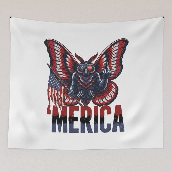 Item preview, 'Merica Mothman Patriotic Tee v11 designed and sold by DarylWelsh2024.