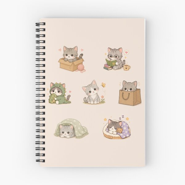Item preview, Silver Tabby Kitten Sticker Pack designed and sold by MellowMunchkins.
