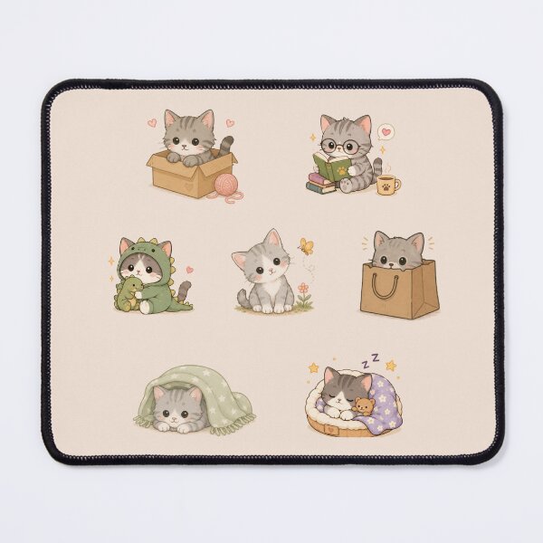 Item preview, Silver Tabby Kitten Sticker Pack designed and sold by MellowMunchkins.