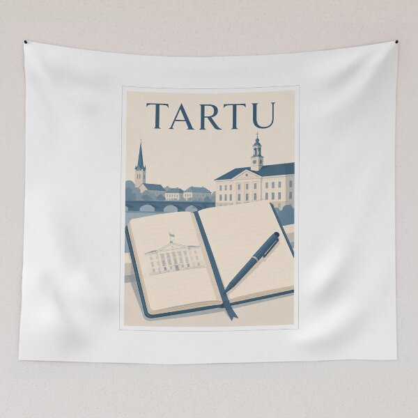Item preview, Tartu University Notebook Travel Poster designed and sold by Beyond Destinations.