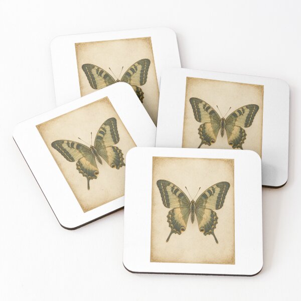 Item preview, Luminous Swallowtail Butterfly Specimen Print — Glowing Vintage Entomology Art designed and sold by Brackenlume Studio.