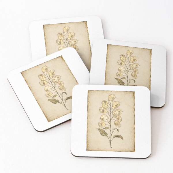 Item preview, Moonlit Honesty Lunaria Seedpod Print — Luminous Vintage Dried-Flower Botanical Art designed and sold by Brackenlume Studio.
