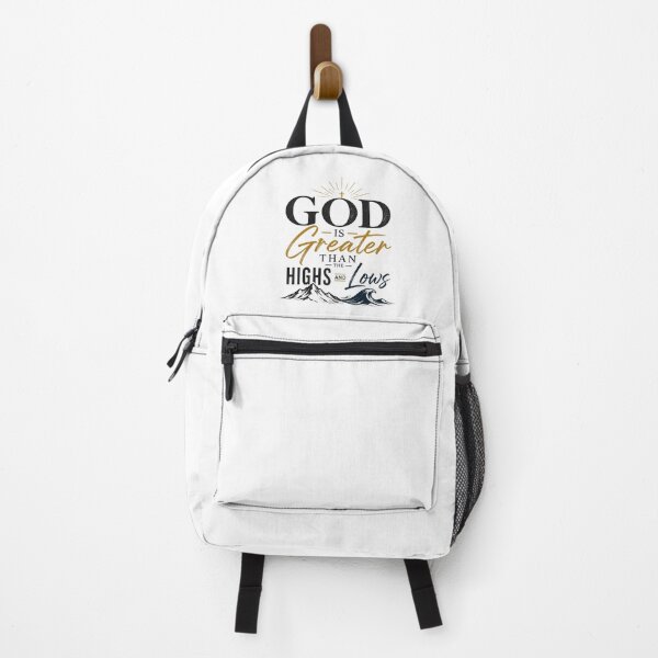 Item preview, God Is Greater Than the Highs and Lows | Christian Faith Typography | Inspirational Bible Quote | Cross & Mountain Retro Design designed and sold by Leefs.