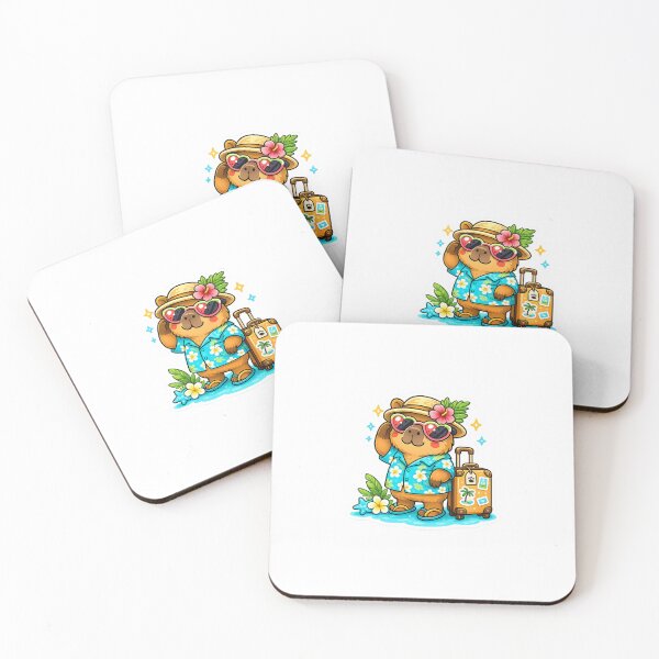 Item preview, Vacation Mode Capybara Summer Sticker designed and sold by AuudiVasustudio.