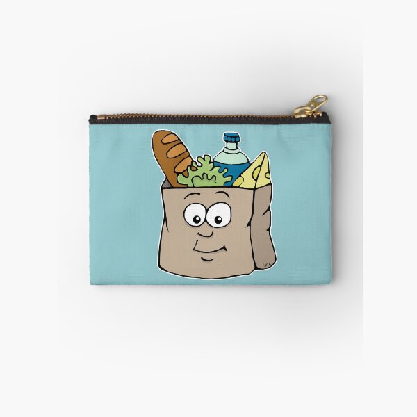 Item preview, Cute Grocery Bag Sticker | Relatable Foodie Cartoon & Secure The Bag Joke designed and sold by MyxaART.