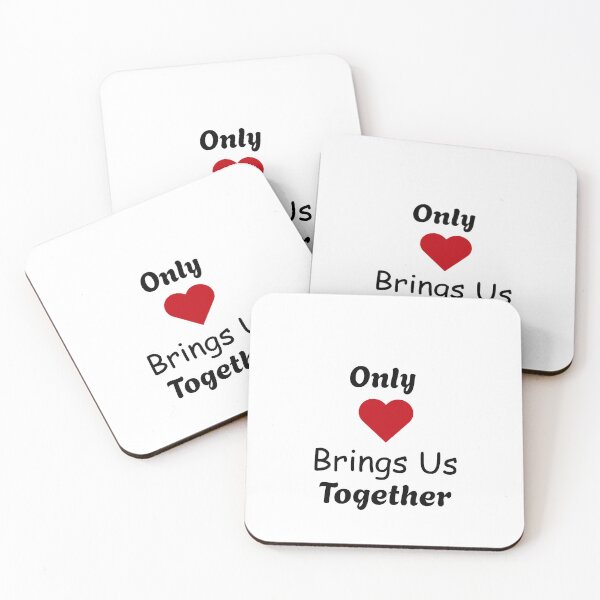 Item preview, Only Love Brings Us Together | Minimalist Heart Quote designed and sold by MissLotusStudio.