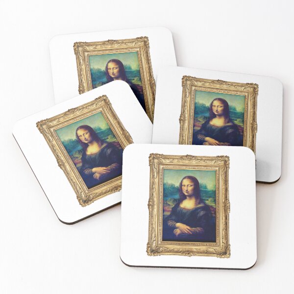 Item preview, Mona Lisa Blows a Raspberry – Funny Parody Art Print in Gold Frame designed and sold by Fabulosa Designs.