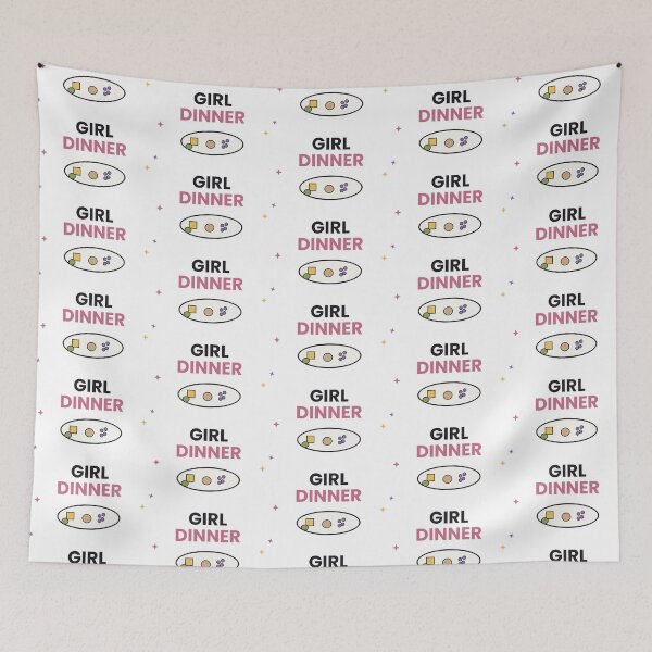 Item preview, Girl Dinner Funny Viral Food Sticker designed and sold by QuirkyCartel.