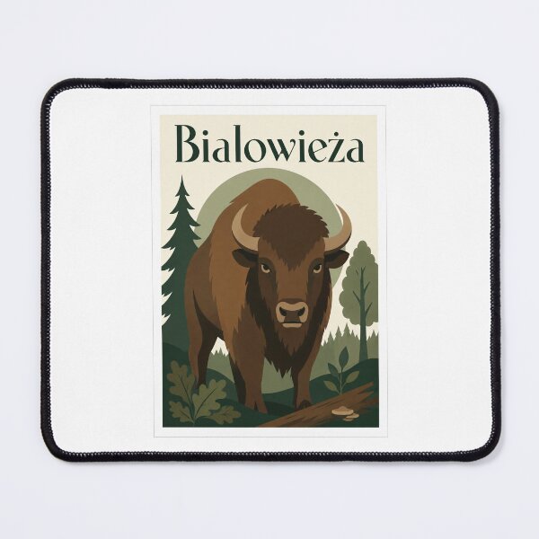 Item preview, Bialowieza Bison Forest Travel Poster designed and sold by Beyond Destinations.