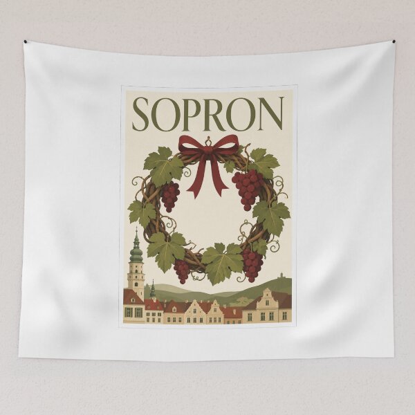 Item preview, Sopron Grape Wreath Travel Poster designed and sold by Beyond Destinations.