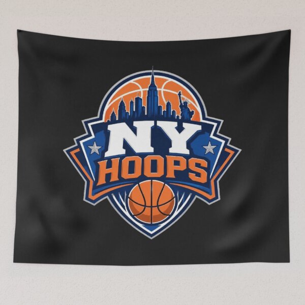 Item preview, NY Hoops Skyline Basketball Sports Logo designed and sold by Artaprintly.
