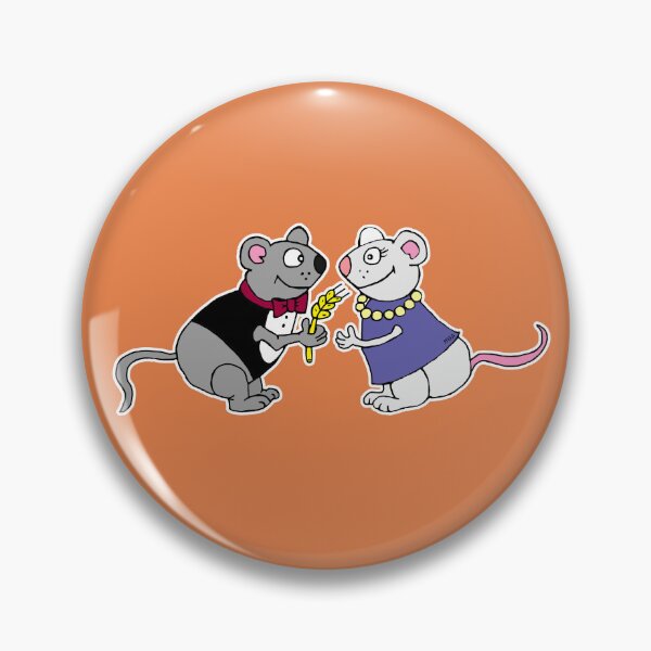 Item preview, Cute Mouse Proposal Sticker | Funny Cheesy Romance & Wheat Bouquet Cartoon designed and sold by MyxaART.
