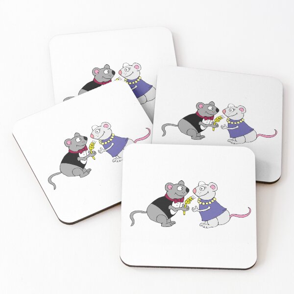 Item preview, Cute Mouse Proposal Sticker | Funny Cheesy Romance & Wheat Bouquet Cartoon designed and sold by MyxaART.