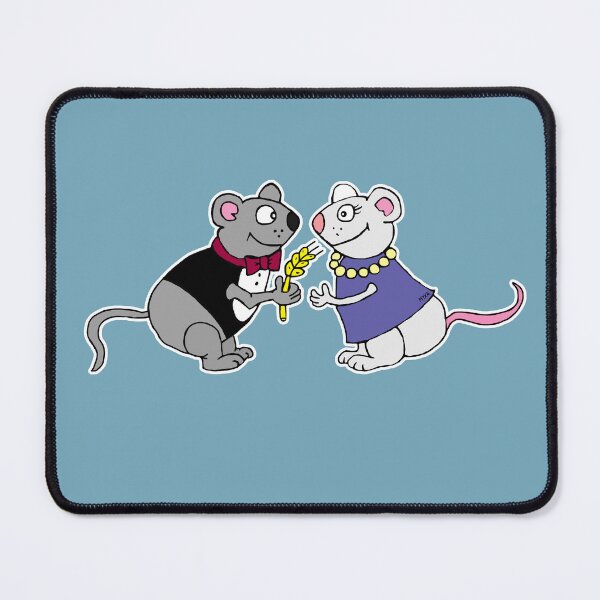 Item preview, Cute Mouse Proposal Sticker | Funny Cheesy Romance & Wheat Bouquet Cartoon designed and sold by MyxaART.