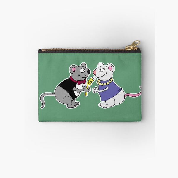 Item preview, Cute Mouse Proposal Sticker | Funny Cheesy Romance & Wheat Bouquet Cartoon designed and sold by MyxaART.