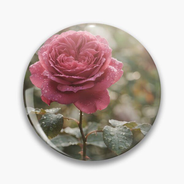 Item preview, Cinematic Morning Rose with Dew Drops – Naive & Realistic Floral Art designed and sold by hakikatm.