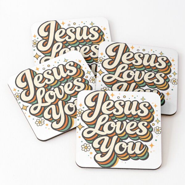 Item preview, Jesus Loves You | Retro Christian Typography | Inspirational Faith Design | Christian Gift | Vintage Jesus Shirt designed and sold by Leefs.