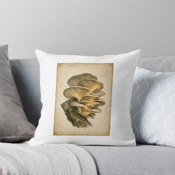 Item preview, Oyster Mushroom Cluster Print | Vintage Botanical Fungi Wall Art | Gourmet Forager Gift designed and sold by Brackenlume Studio.