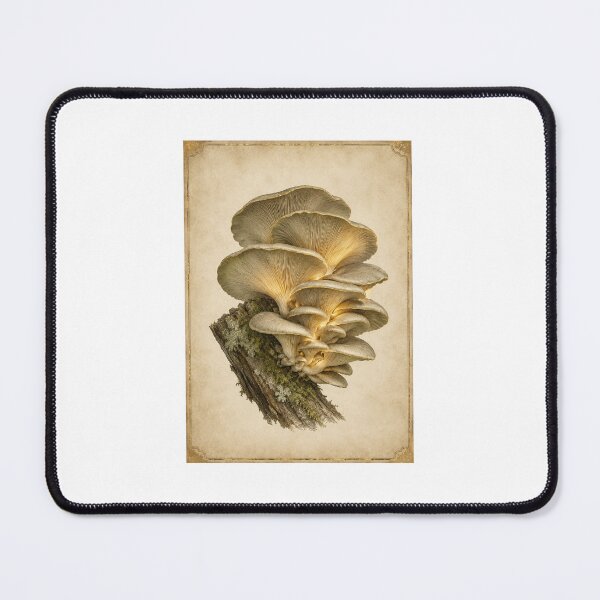 Item preview, Oyster Mushroom Cluster Print | Vintage Botanical Fungi Wall Art | Gourmet Forager Gift designed and sold by Brackenlume Studio.