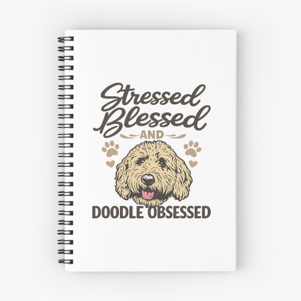 Item preview, stressed blessed and doodle obsessed,Doodle Dog Mom designed and sold by CloudyPress.