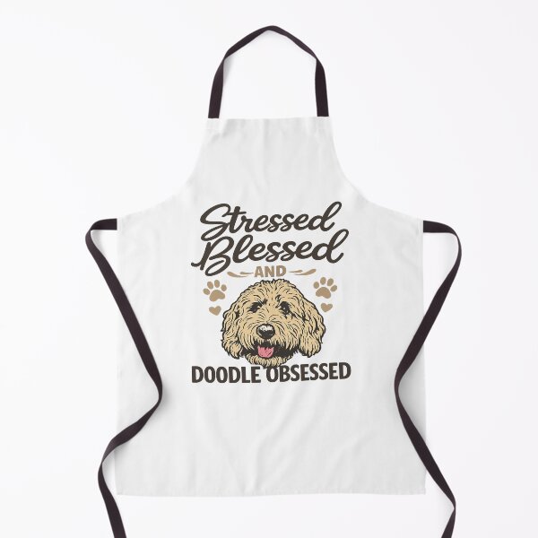 Item preview, stressed blessed and doodle obsessed,Doodle Dog Mom designed and sold by CloudyPress.