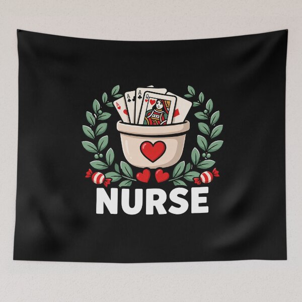 Item preview, Nurse Queen of Hearts Playing Card Cute Nurse   designed and sold by ViktoonShirts.