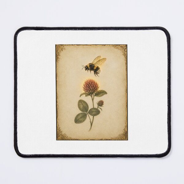 Item preview, Bumblebee & Clover Print | Vintage Botanical Pollinator Wall Art | Save the Bees Gardener Gift designed and sold by Brackenlume Studio.