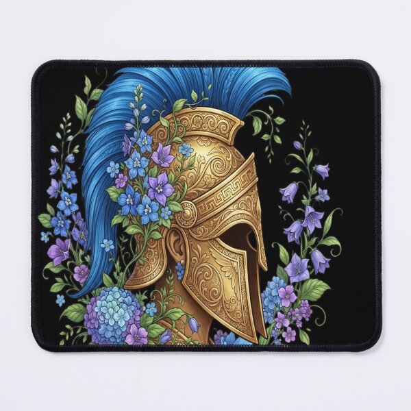 Item preview, Greek Helmet with Flowers Ancient Mythology designed and sold by Safwat-Aziz1.