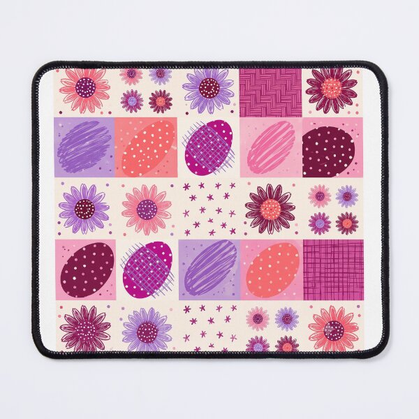 Item preview, Pink and purple block floral design designed and sold by Chi261.