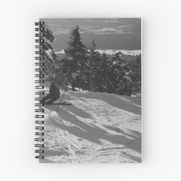 Item preview, Skiing down the Taft Trail on Cannon Mountain, Franconia Notch, New Hampshire vintage black and white ski photograph designed and sold by Astrid Arkhangelsky.