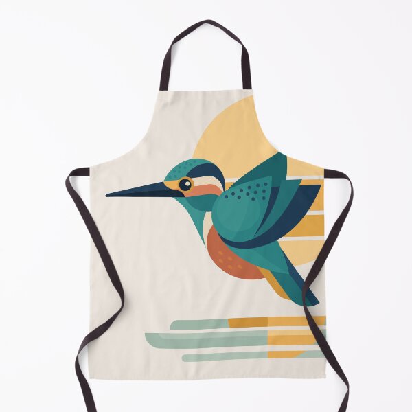 Item preview, Sunrise Kingfisher | Modern Geometric Bird Art designed and sold by Lucy Cooper.