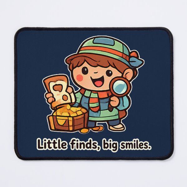Item preview, Little Finds Big Smiles Cute Treasure Hunt Explorer Design designed and sold by Nawi32.